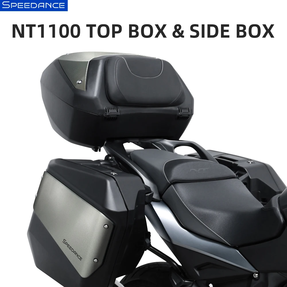 Motorcycle Top Side Box Trunk Set For Honda NT1100 One Key System Waterproof Luggage Quick Detach No Modification