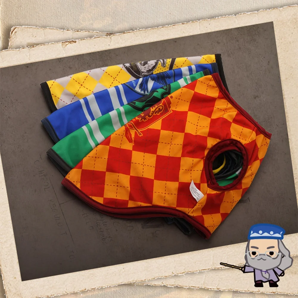 Ropa genuina para perros y gatos de Harry Potter, abrigo con patrón de Academia Mágica, insignia universitaria, Gryffindor, Slytherin, Ravenclaw, chaleco para mascotas, regalos