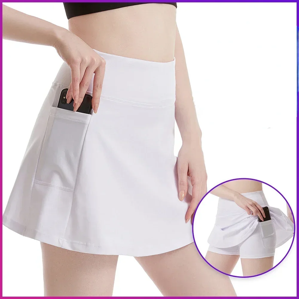 Women Yoga Shorts Running Cycling Biker Shorts Butt Scrunch Skirt Girls 2 In 1 Marathon Quick Dry Gym Workout Sport Shorts