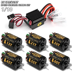 RCXAZ 540 Brushed Motor 13T-80T ESC 320A Speed Control Combination Set Climb Drift Racing for 1/10 RC Cralwer SCX10 Car/Boat