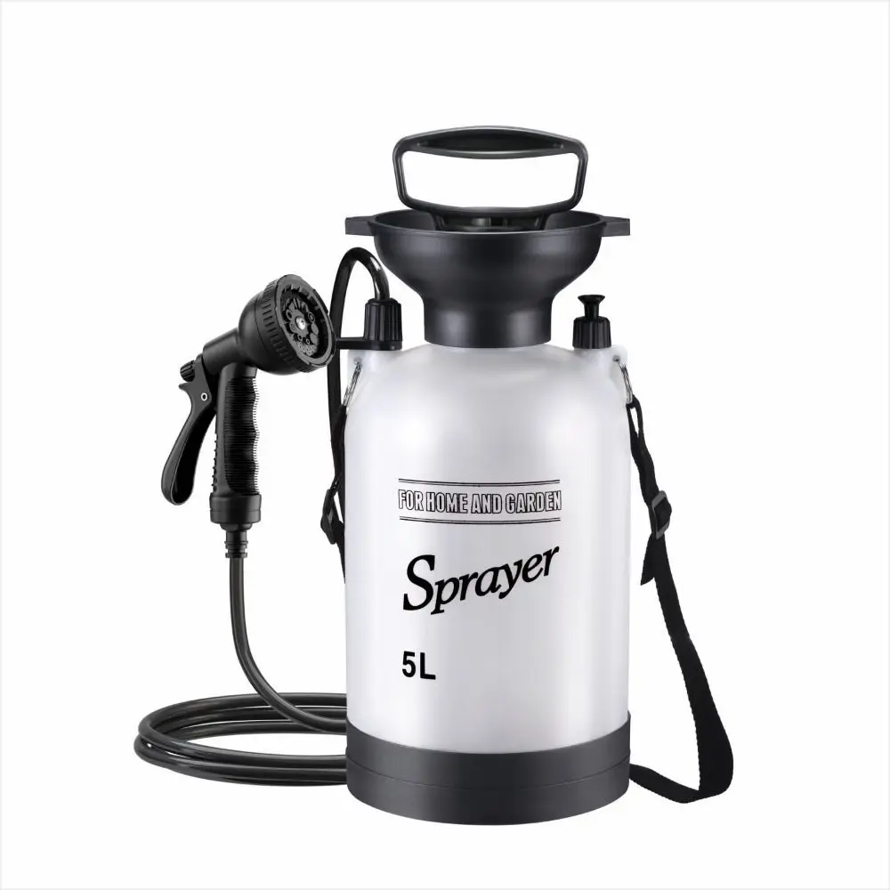 3/4/5L Hand Press Portable Shower Manual Air Multi-Functional Portable Camping Shower 10 Spray Modes 300cm Long Hose