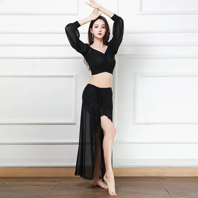 Bellydance Top Skirt Set Sexy Women Practice Clothes Stage Dance Fashion Suit Carnaval Vestiti Professionali Orientale Costume