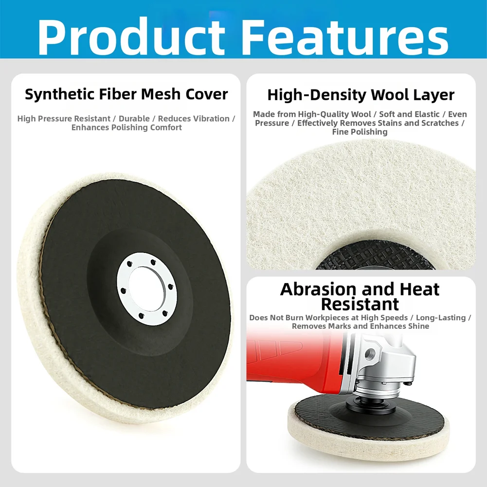 125mm Polishing Pad For Angle Grinder Sanding Disc Metal Wood Glass Marble Copper Aluminum And Jewelry Restoration Work