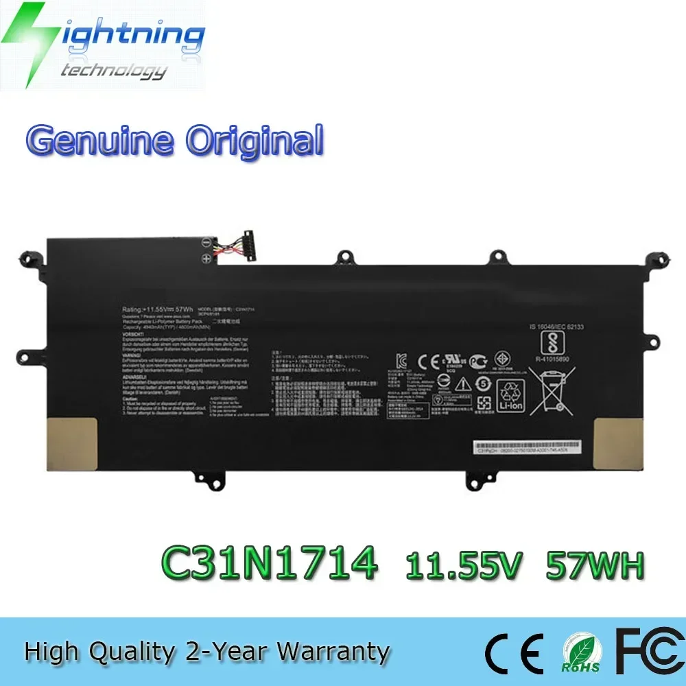 

New Original C31N1714 11.55V 57Wh Laptop Battery for Asus ZenBook Flip 14 UX461 UX461FA UX461FN UX461UA 3ICP4/91/91 etc.