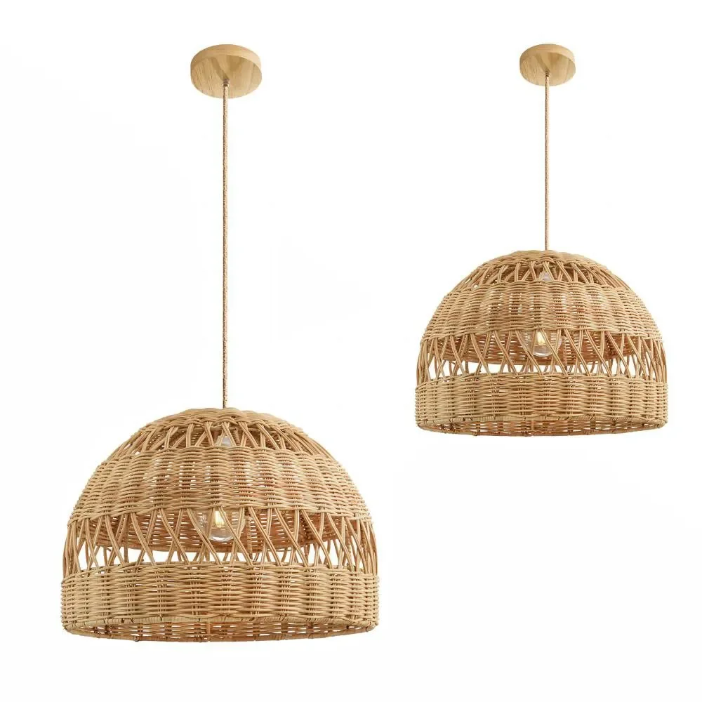 

Retro Rattan Pendant Lights Natural Materials Art Decor Chandelier Living Room Restaurant Hotel Mood Light for Decor Lustre