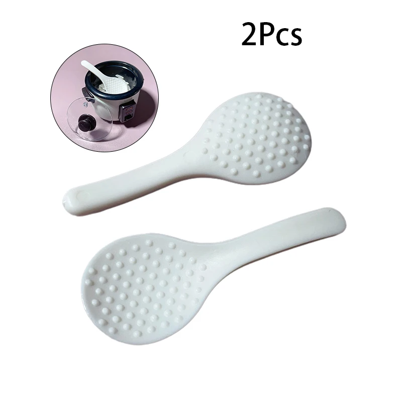 2Pcs Dollhouse Mini Rice Cooker Rice Spoon 4cm Rice Shovel Simulated Spoon Model Kitchen Kitchenware Cooking Toy