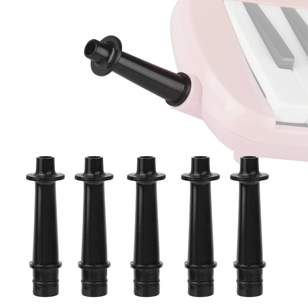 5PCS Premium ABS Melodica Mouthpiece Black Color Pianica Mouthpiece Mouth Organ Mouthpiece Melodica Enthusiasts