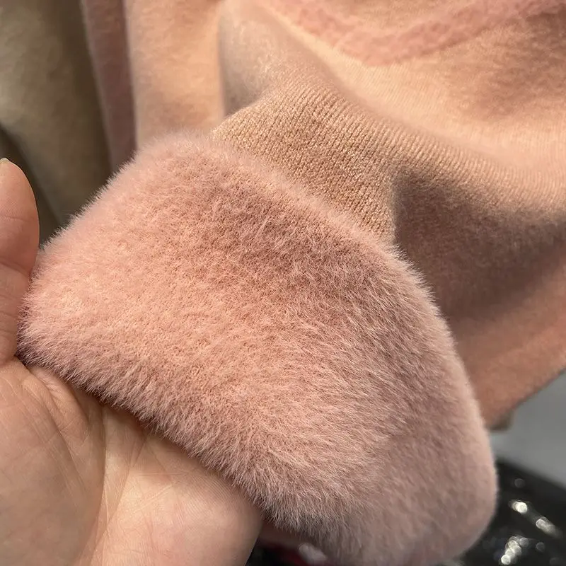 Pull d'hiver rembourré et épais pour femme, chemise chaude à col mi-haut, sous-vêtements pour femme