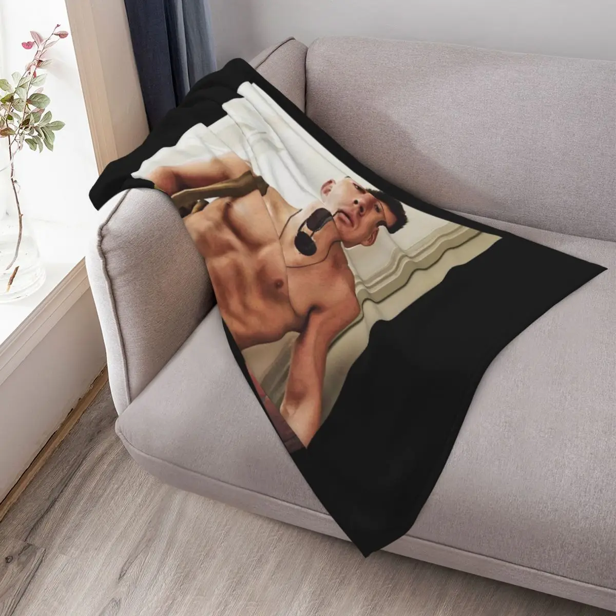 بطانية تشانينغ تاتوم الكلاسيكية بدون قميص، بطانيات قيلولة متعددة الأغراض، وبطانيات مخصصة #3