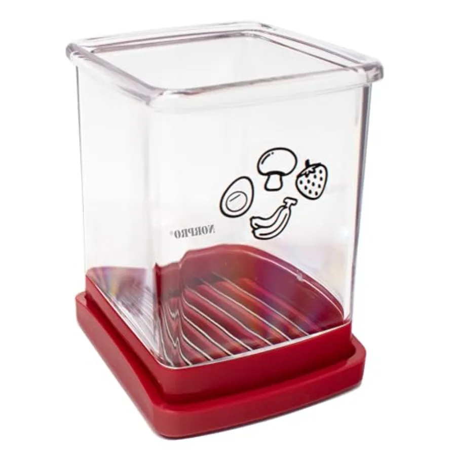 Speed Slicer with Push Plate, Red, 3L x 3W x 4.25H