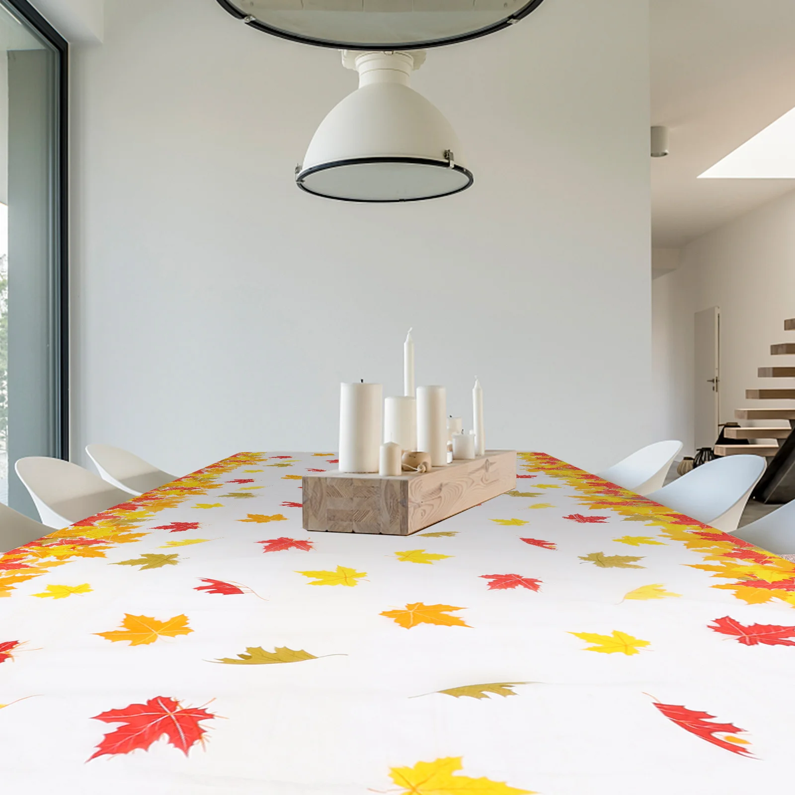 

Tropical Leaves Tablecloth Waterproof Oil-Proof Plastic Table Cover For Dining Party Picnic Outdoor Washable Household