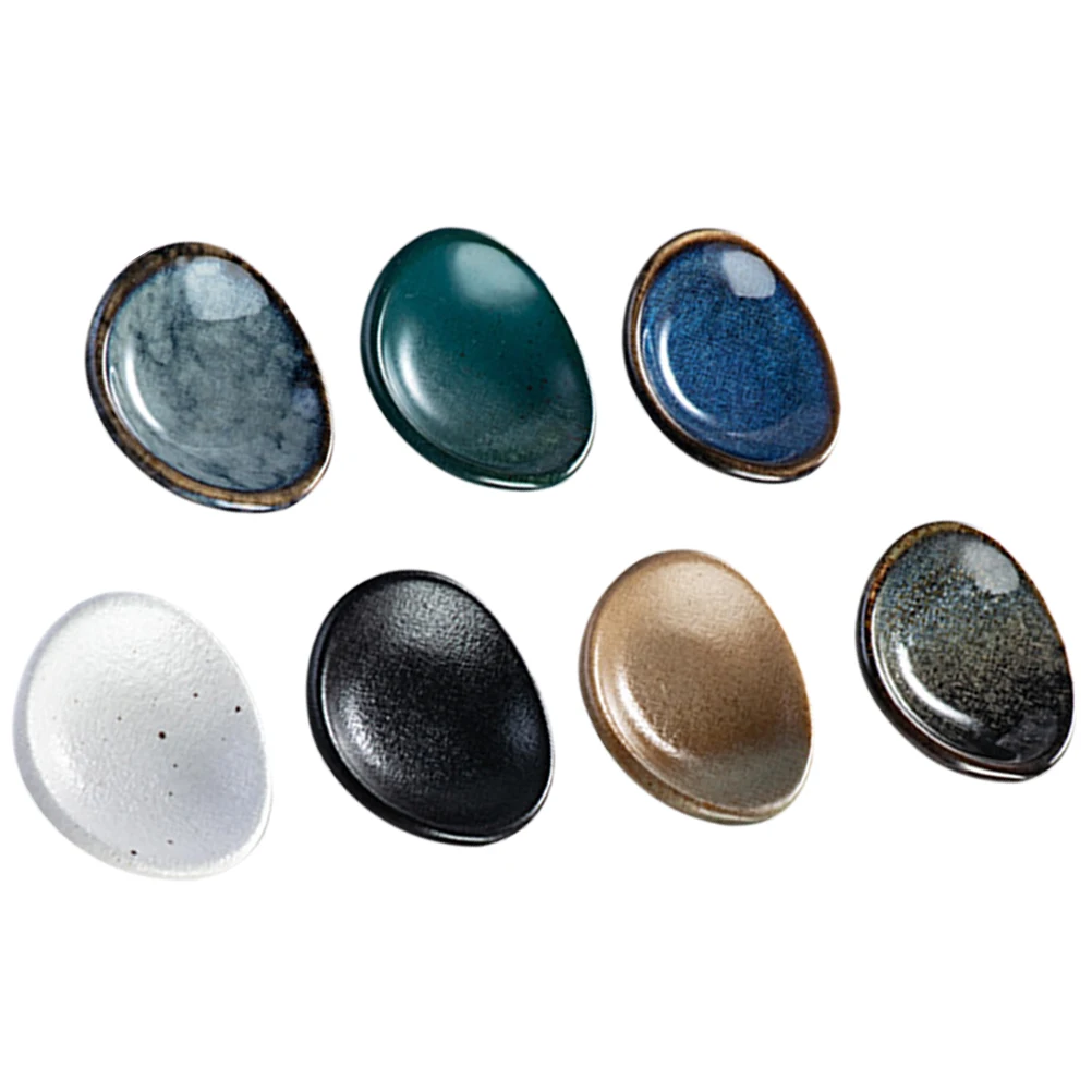 

7pcs Ceramic Chopsticks Holder Household Rack For Chopstick Spoon Fork Rest Tableware Set Home Use Dust Resistant Compact