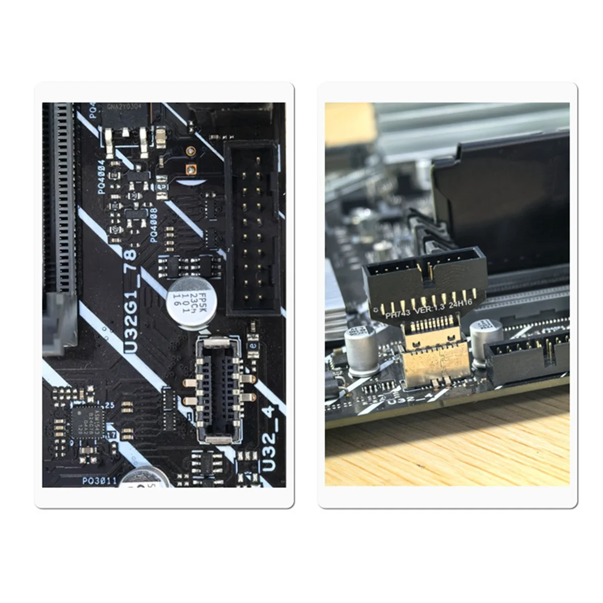 A97TUSB3.2 Type-E 20Pin to USB 19P Chassis Front USB Type A Type C Extension Adapter for Desktop Motherboard