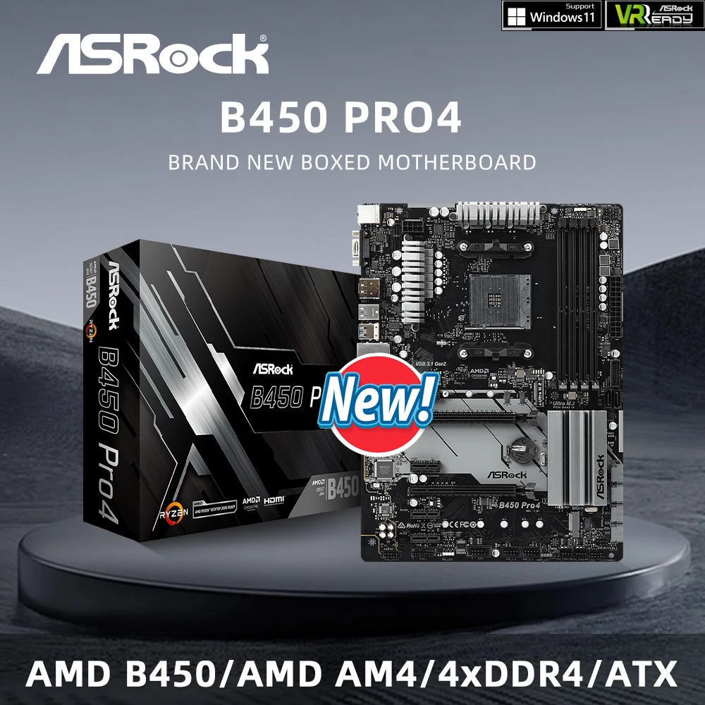 Asrock B450 PRO4 Mo… - image