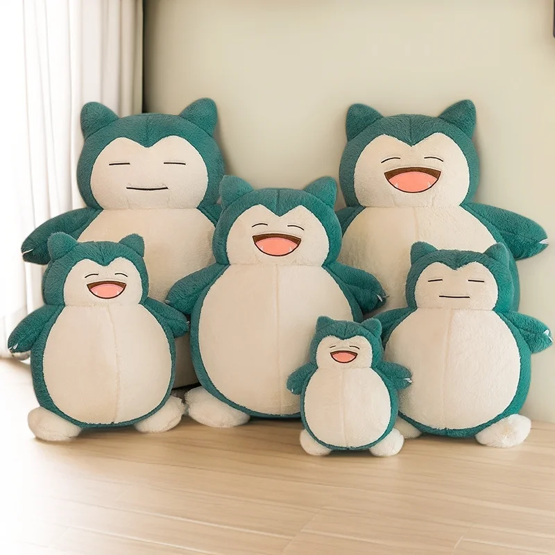 30-60cm lindo snorlax Plushie dibujos animados Pokemon snorlax juguetes de peluche suave relleno Pokémon snorlax muñeca niños regalos de cumpleaños decoración de la habitación