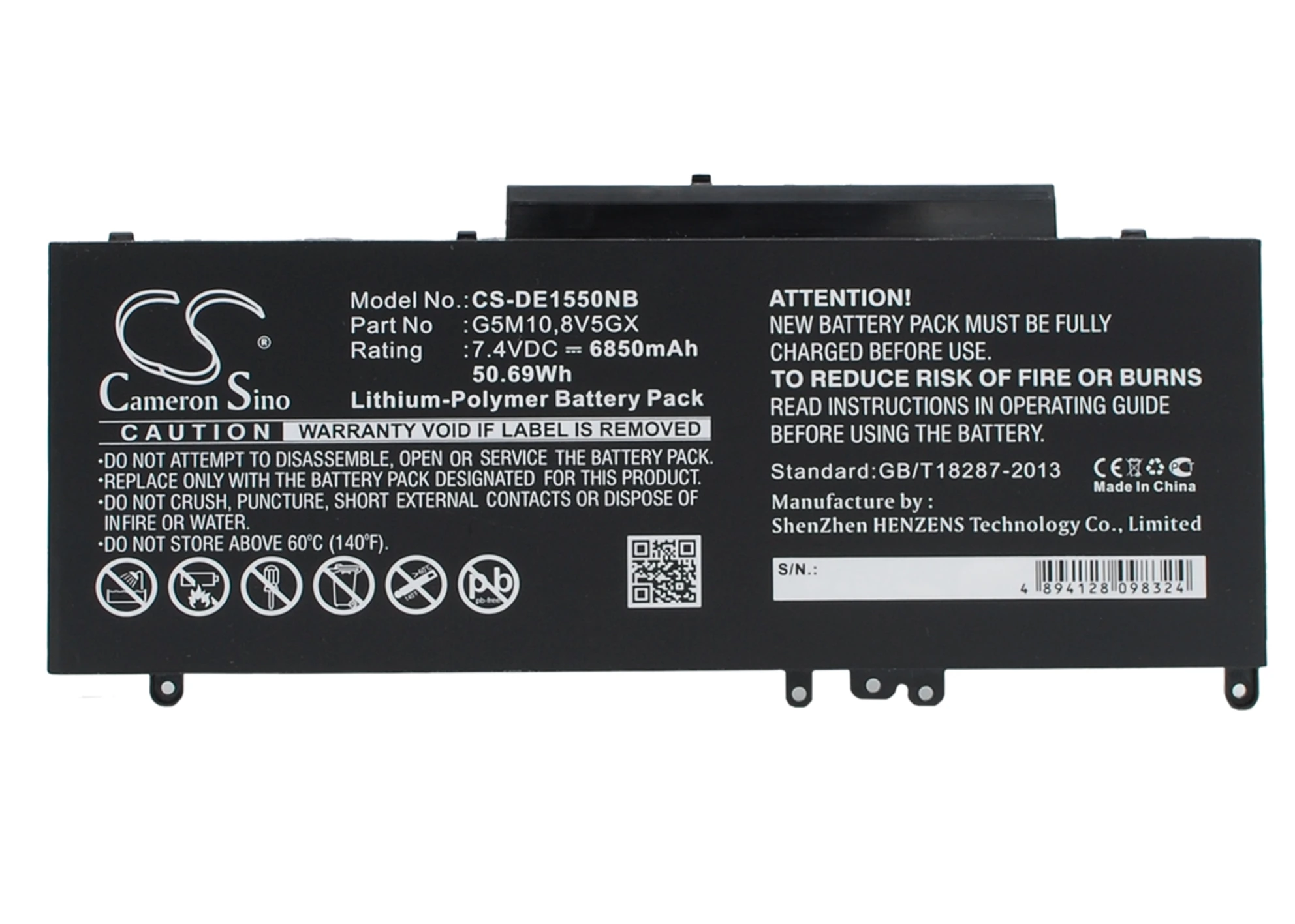 

Replacement Battery for DELL Latitude 14 5000, Latitude 14-E5470, Latitude 15 5000, Latitude 3150, Latitude 3160, Latitude 5450