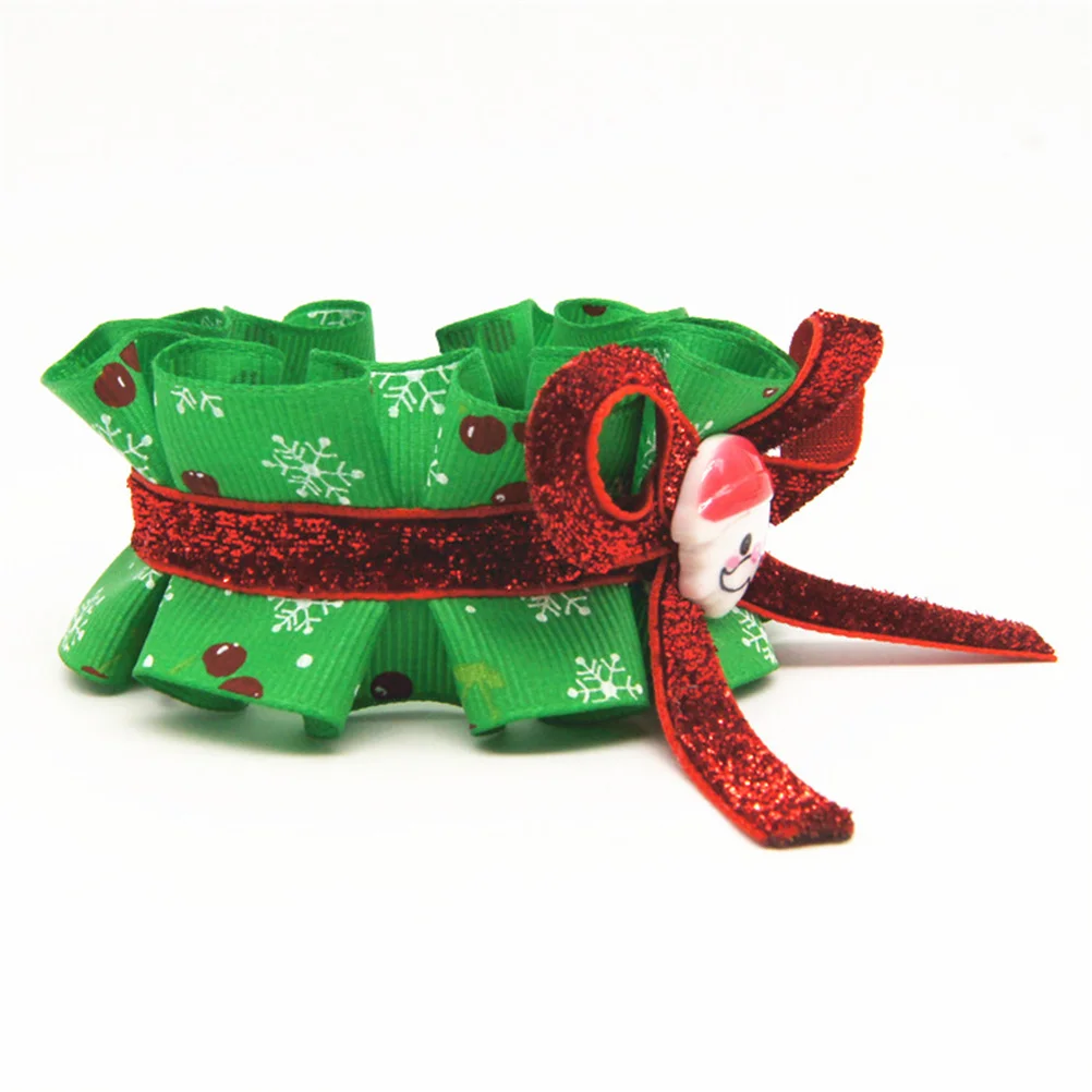 

2Pcs Adjustable Pet Dog Collar Christmas Colorful Neck Accessories Size M Pet Dog Collar