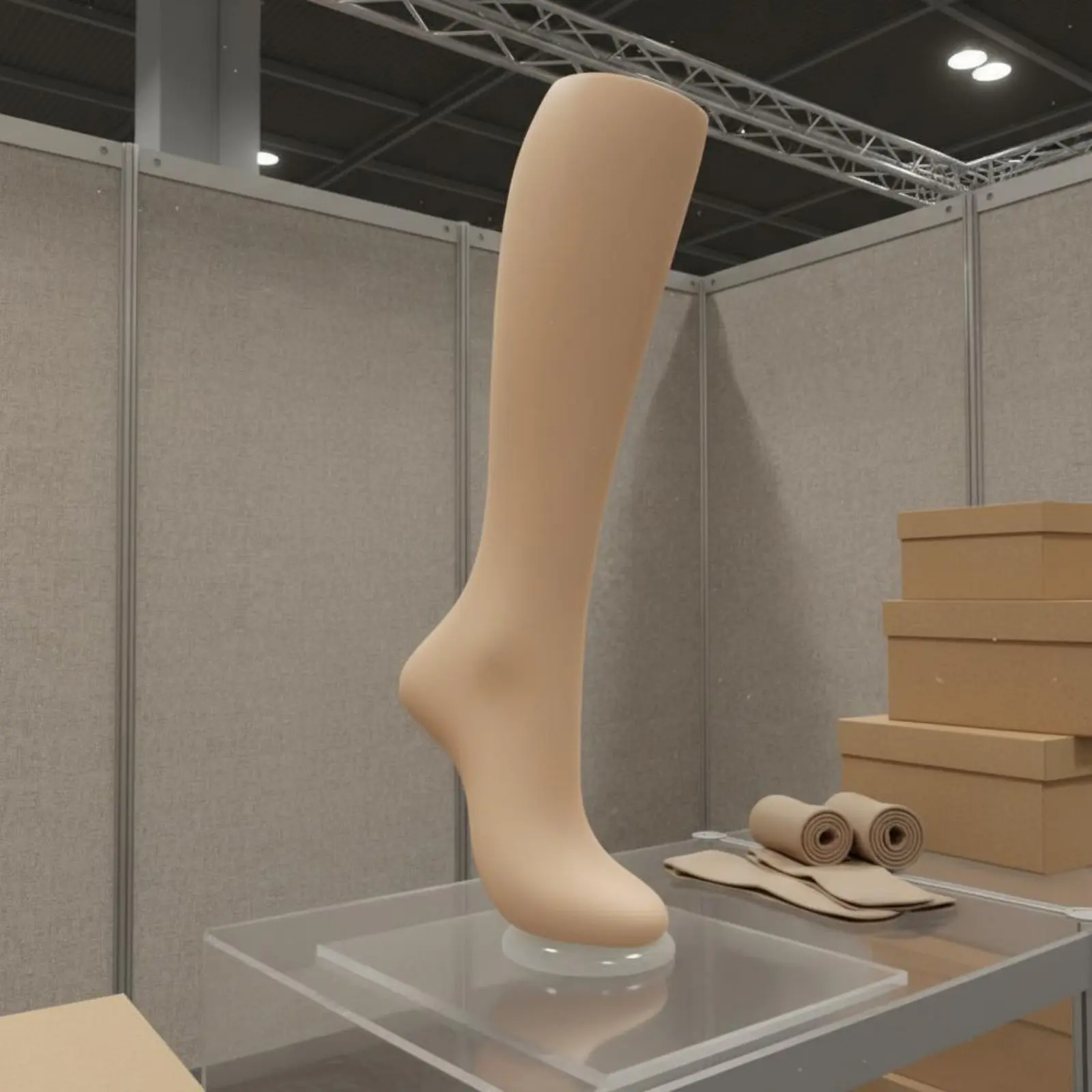

Seamless Foot Model Realistic Shape Sock Display Leg PVC Leg Mannequin Long-Lasting Sock Display Stand Easy to Clean
