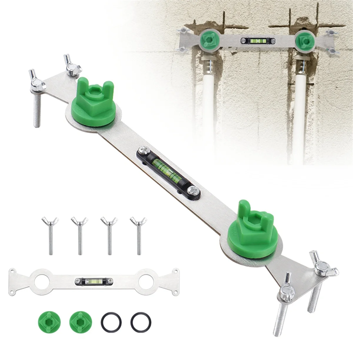 ABXHH Livellatore per tubi di acqua calda e fredda in metallo con indicatore di livello a bolla-Strumento di livellamento di precisione per le regolazioni idrauliche