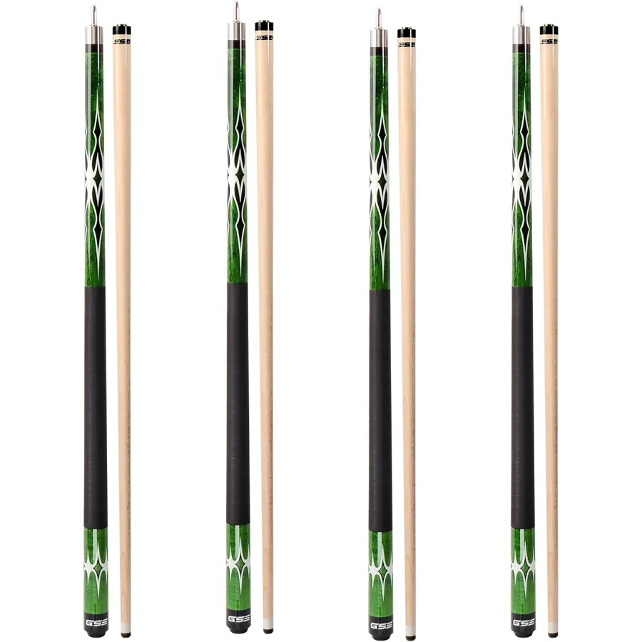 

GSE Games Sports Expert 58 2-Piece Canadian Maple Hardwood Billiard Pool Cue Sticks for Men/Women House or Commercial/Bar Use w