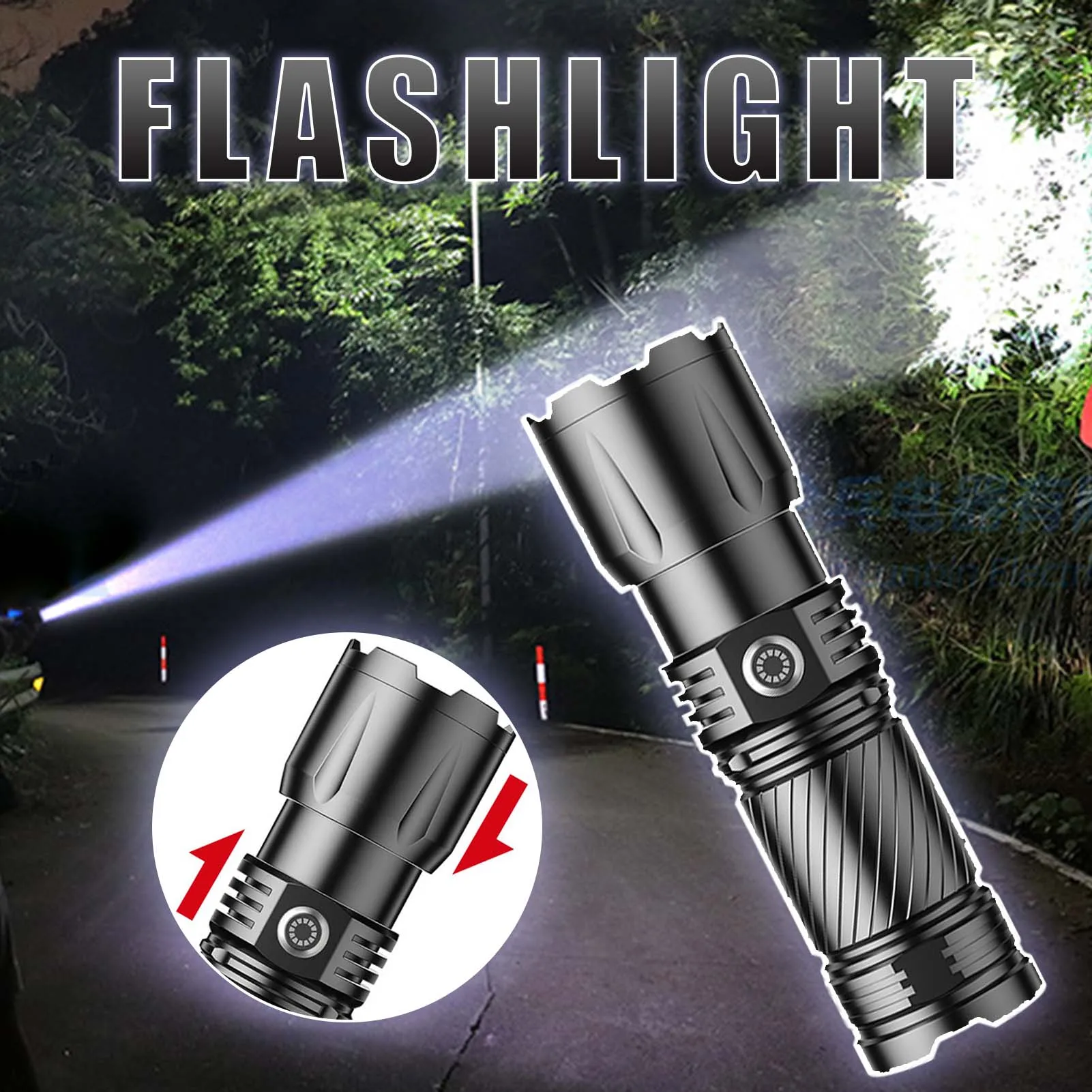 

Portable Power Banks White Lasers Flashlight Rechargeable Waterproof Flashlight Outdoor Activities Camping 캠핑 Camping Equipment