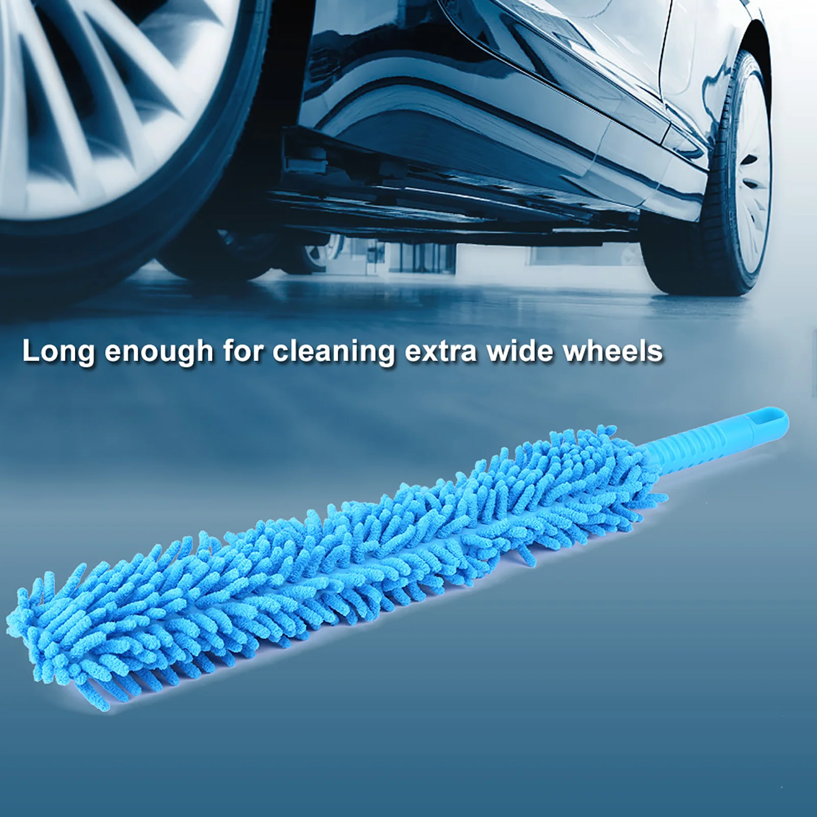 Car Wash Tool Wheel Cleaner Wheel Cleaning Brush Cleaning Brush Car Wash Brush Long Soft Flexible Microfiber Cleaning Brush