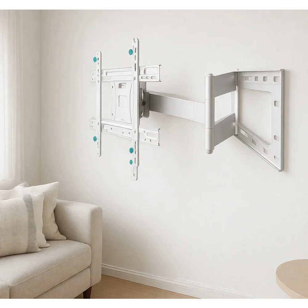 

Полнофункциональное настенное крепление для телевизоров с диагональю от 40 до 75 дюймов, до 68 кг, с поворотом, наклоном и удлиненным кронштейном, VESA 600x400, белое