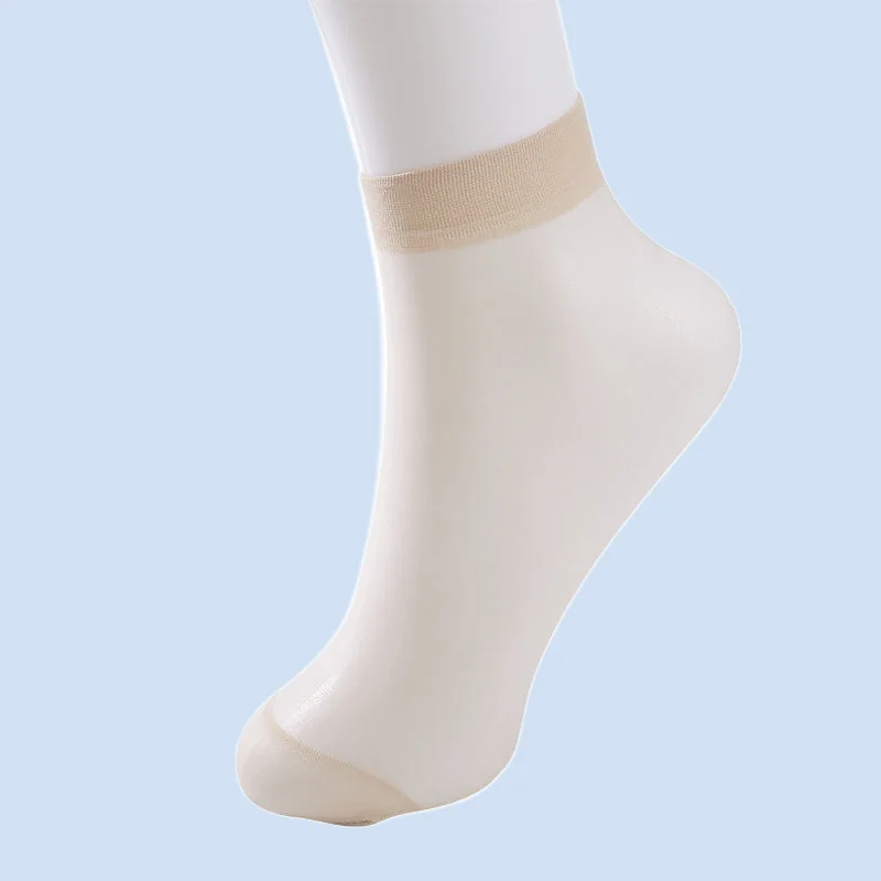 Chaussettes courtes invisibles en cristal pour femme, bas confortables, anti-accrocs, dépistolet ant fin, été, document solide, 5 paires, 10/15 paires