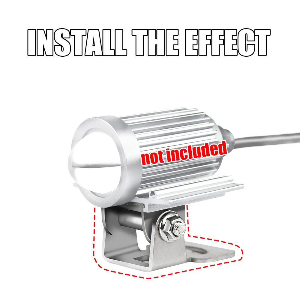 

1 шт., прожектор для мотоцикла, противотуманная фара, регулируемый вспомогательный держатель, зажим, монтажный кронштейн для фар, аксессуары для мотоциклов
