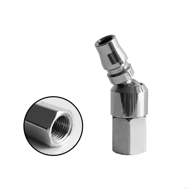 موصل دوار عالمي جديد 2025 مقاس 1/4 بوصة لضاغط الهواء يتميز بتطبيق مرن يدور 360 درجة #2