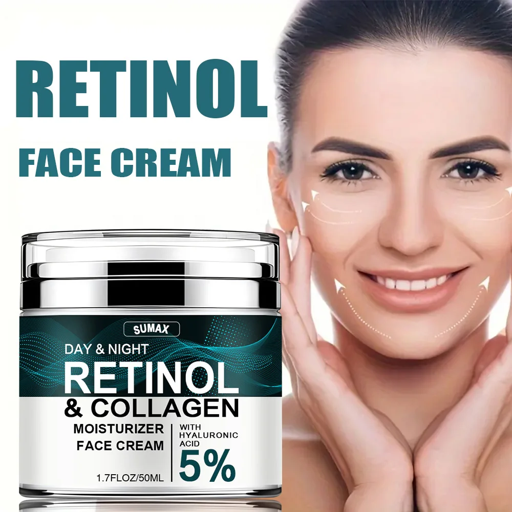 50ML Retinol Collagen Hyaluronic Acid Face Cream Moisturizing Firming Brightening Skincare Creams Facial Skin Care Products