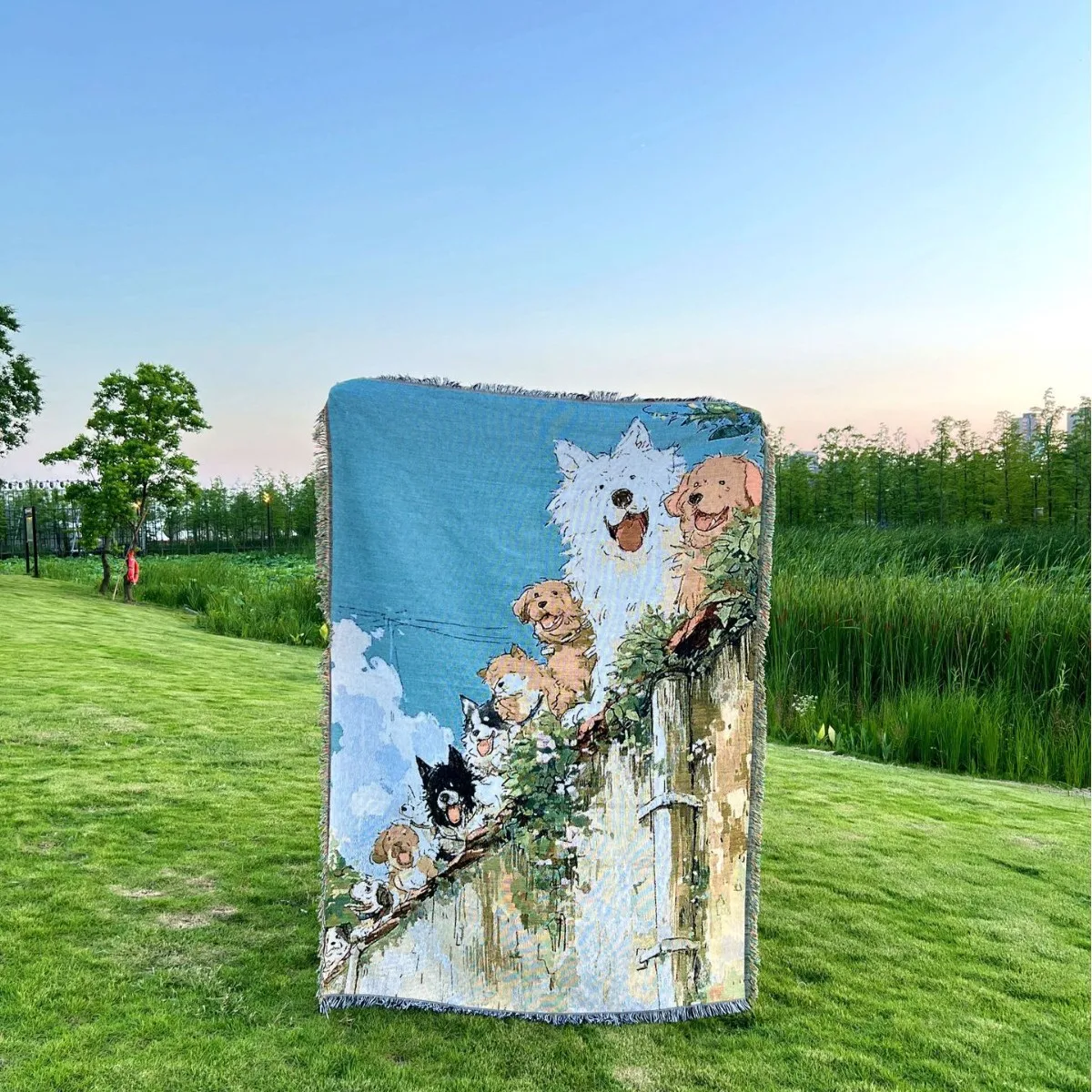 Summer Dog DIY Tapestry Healing Tapestry Interior Decoration Blanket Bed Blanket Camping Blanket Sofa Towel