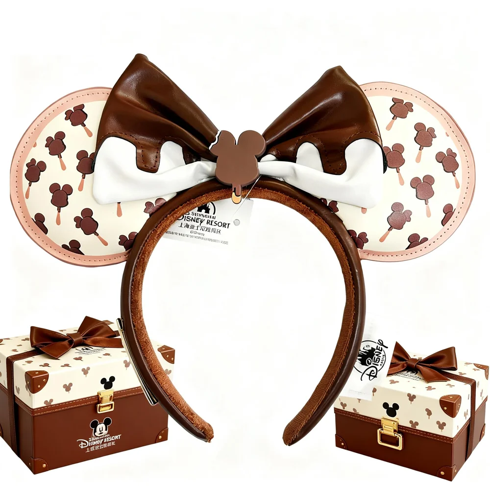 Disney Ice Crea Mickey Mouse Headbands 100th anniversary Bows Headband Birthday Party Halloween Cosplay Costume For Women Girls view 4
