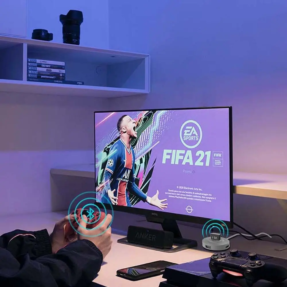 Computer Receptor Music Receiver Adapter Dongle USB Adapter Bluetooth Receiver Bluetooth 5.1 Adapter Bluetooth Transmitter