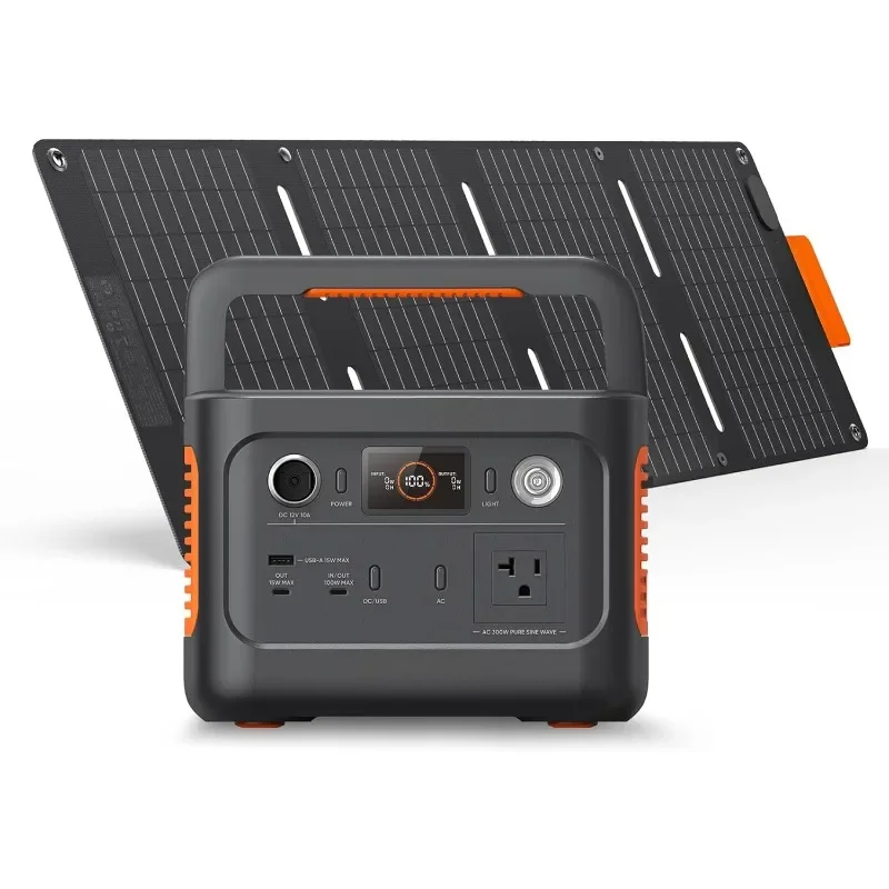 Solar Generator v2 and 40W Mini Solar Panel 2024 New Version,Ultra Fast Solar Charging for Outdoors,Camping,Travel&Emergencies