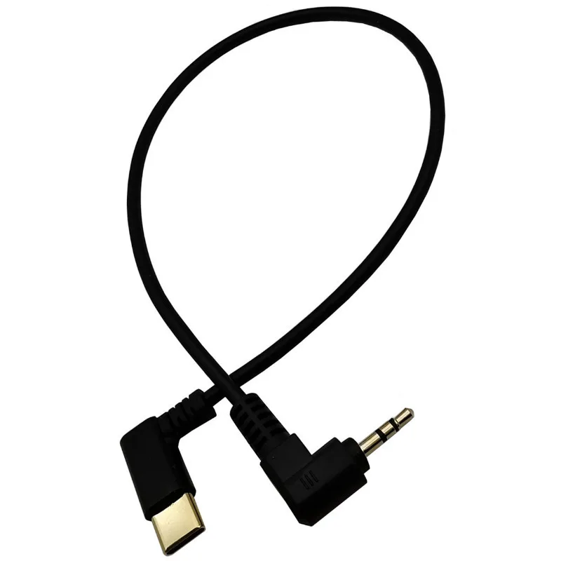 90 Degree angle3.5mm &2.5mm Audio to USB- C Cable, USB Type-C to 2.5 3.5 mm elbow Male AUX Headphone Jack Cable 30cm