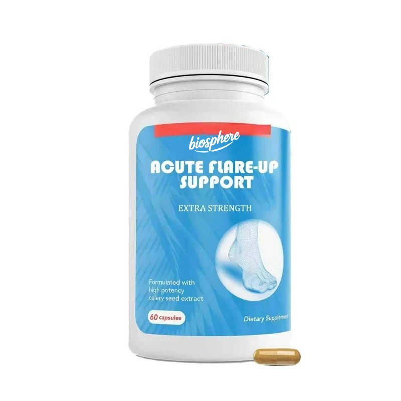 

Extra Strength Support - Uric Acid Balance and Sour Cherry, Celery Seed, Turmeric, Non GMO, Gluten Free -60 capsules