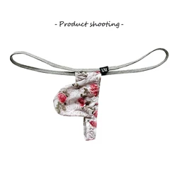 Slim waist pouch exuded pure desire t pants sexy printed men's thong low waist boys small underwear