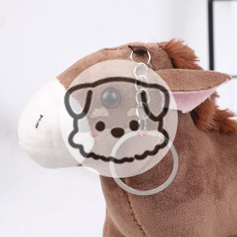 

Cute Cartoon Plush Pony Doll Stuffed Animal Doll Kawaii Plush Little Horse Keychain Girls Bag Pendant Gifts
