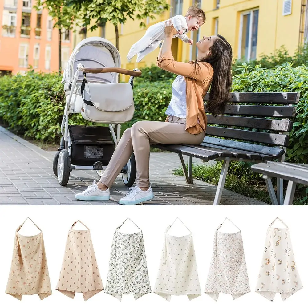 

with Arch Neckline Breastfeeding Nursing Cover Breathable Adjustable Baby Feeding Cloth Multi-purpose Baby Nursing Apron