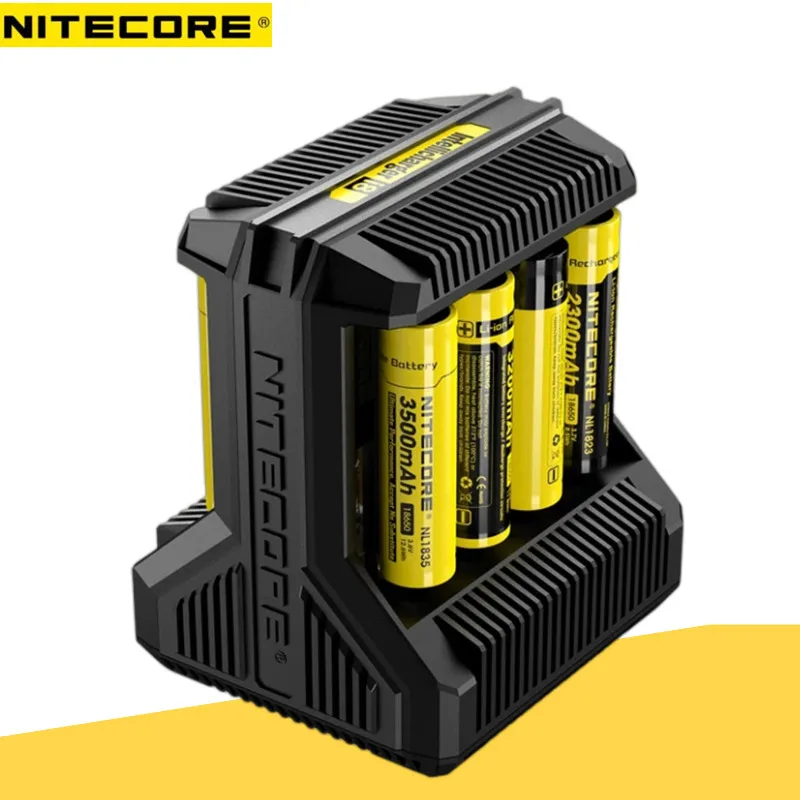 Nitecore i8 Intelligent Charger 8 Slots Total 4A Output Smart Charger for IMR18650 16340 10440 AA AAA 14500 26650 and USB Device