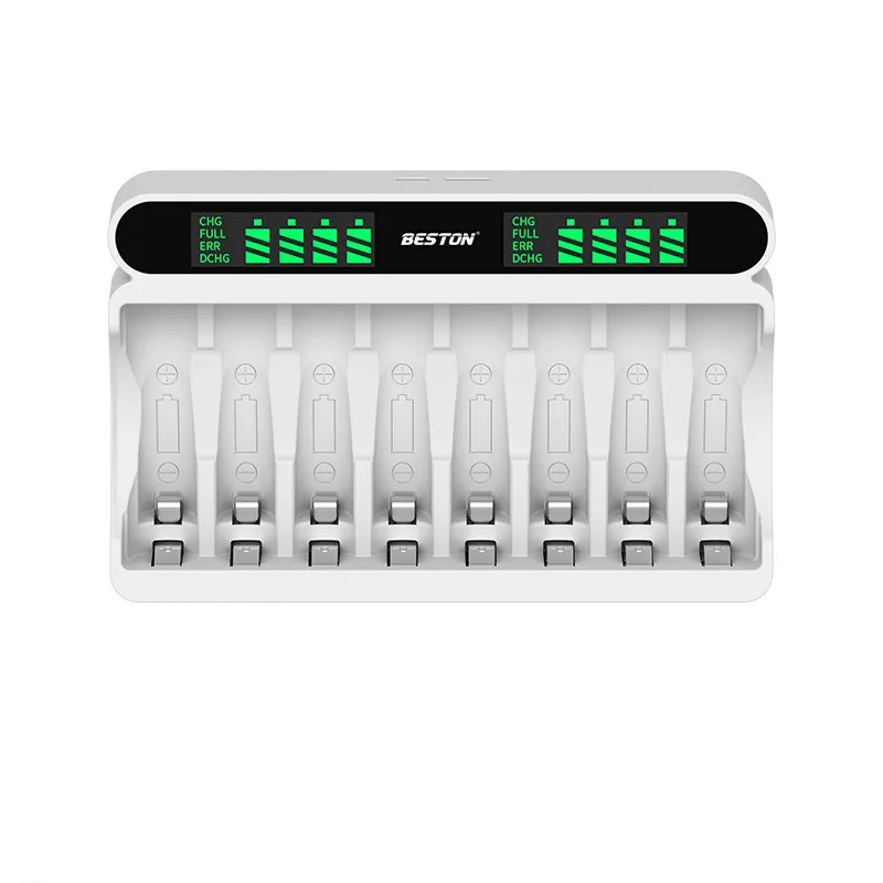 8-Slot For 1.2V AA AAA Ni-MH Rechargeable Battery Fast Smart AA AAA Charger LCD Display Intelligent AA AAA Battery Charger