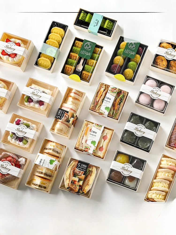 

Disposable Baking Sandwich Paaging Box Cake Roll Pastry Box TianDi Cover Bakery Box Food ade PP Material Kitchen Cooking ...