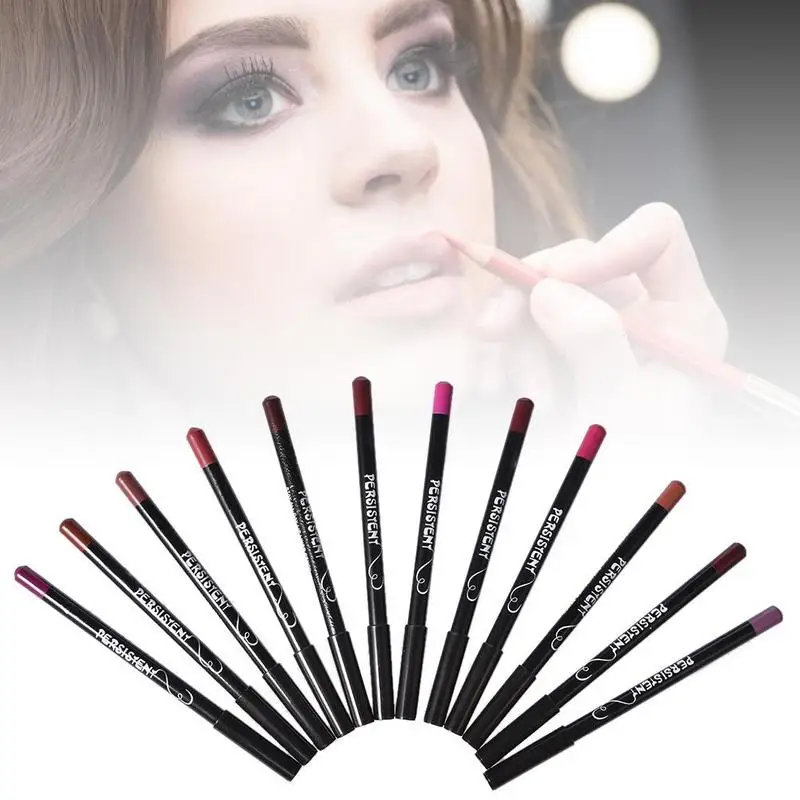 Matita LipLiner lunga durata impermeabile professionale morbido liscio colorato opaco rossetto cosmetici strumento di trucco per i viaggi