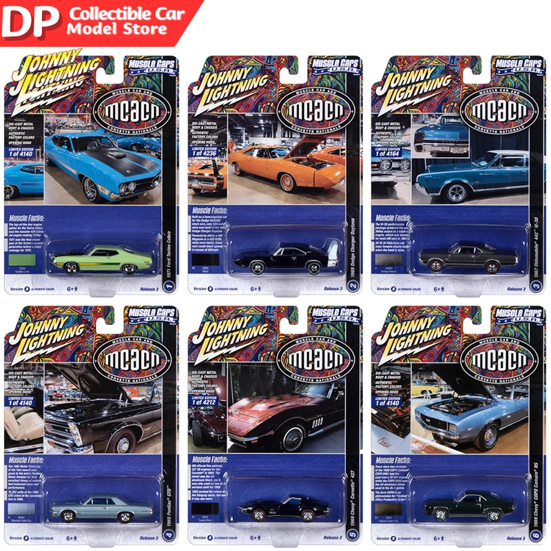 

Johnny Lightning 1:64 Muscle Cars Torino Cobra/Charger Daytona/Oldsmobile 442/Pontiac GTO/Corvette/COPO RS Camaro,Diecast Car