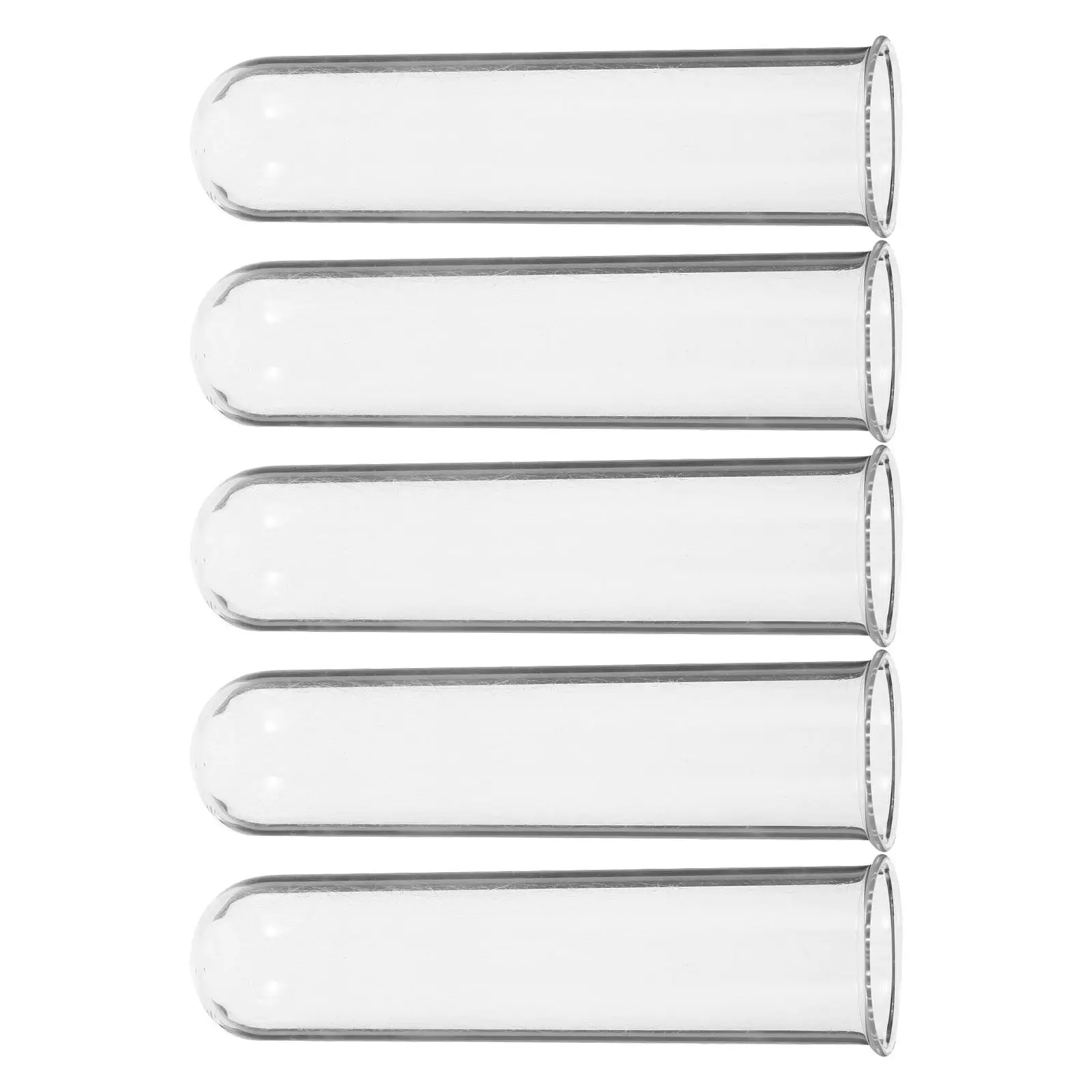 5Pcs Transparent Test Tube Plant Propagation Vases 6x2 Clear Glass Hydroponic Flower Station Garden Desktop Decor