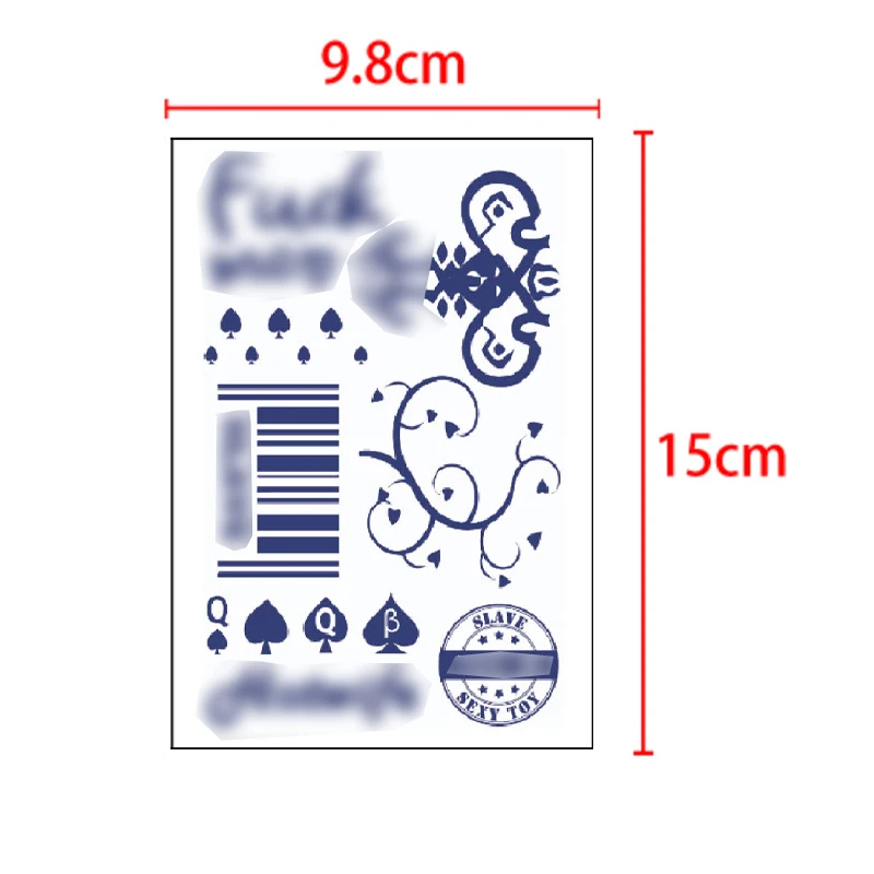 Q of Spades Tattoos Waterproof Temporary Tattoo Stickers Tatouage Stitch Fake Tatoo Body Art Flash Tattoo Henna Tatoo Men