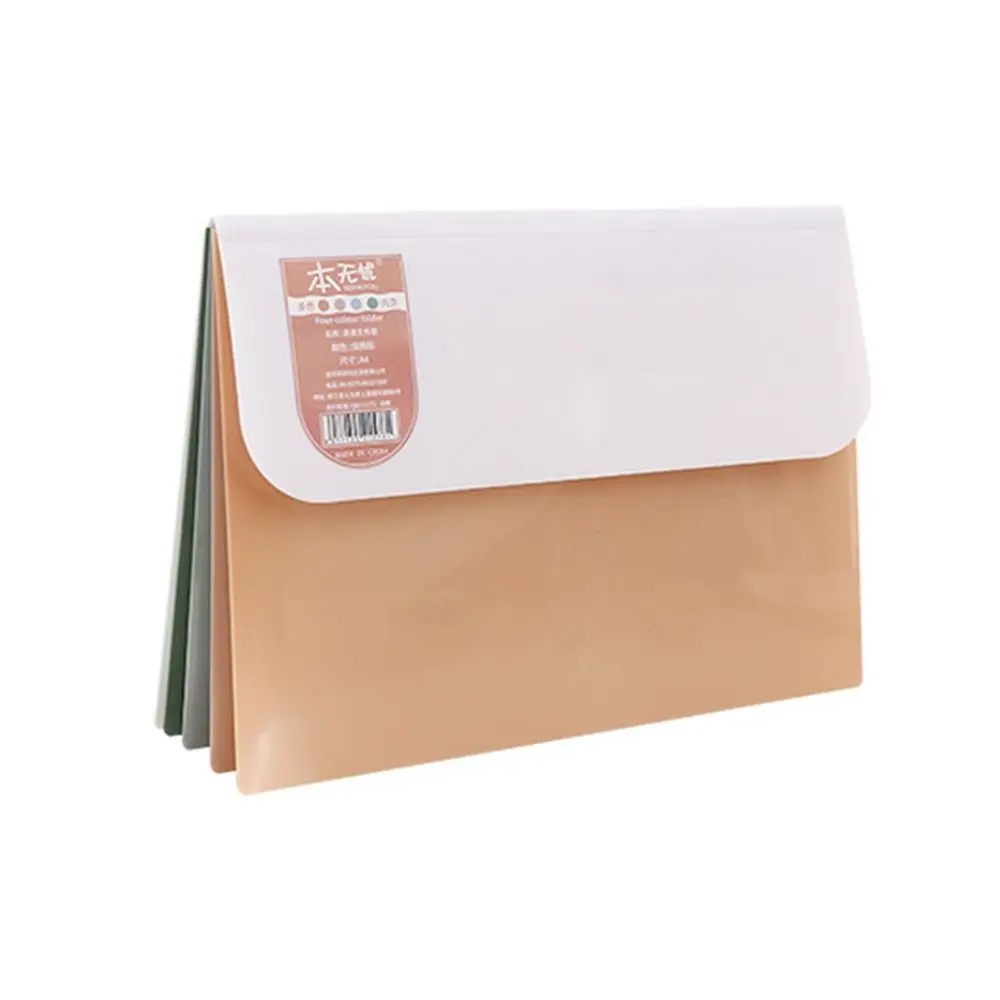 Simple Transparent A4 File Bag Five-layer Large Capacity Test Paper Storage Bag Paper Insert Type Data Booklet Students