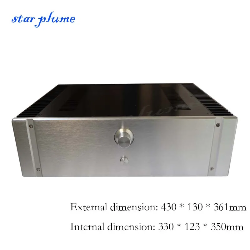 

(430*130*361mm) 4313 All-Aluminum Amplifier Case Class A Aluminum Chassis Side Cooling Amplifier Chassis Shell DIY Box