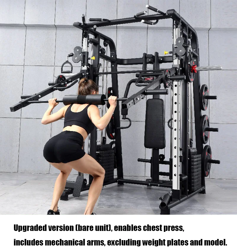 Multi Functional Gym Equipment Smith Machine Home and Gym Use Power Rack for Strength Training Muscle Building